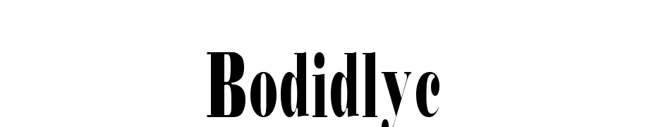 Bodidly Condensed Yazı tipi ücretsiz indir